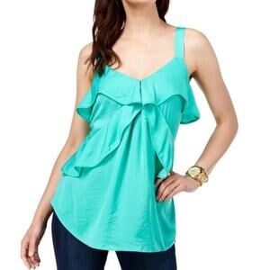 MICHAEL Michael Kors Satin Ruffled Tank Top NWT